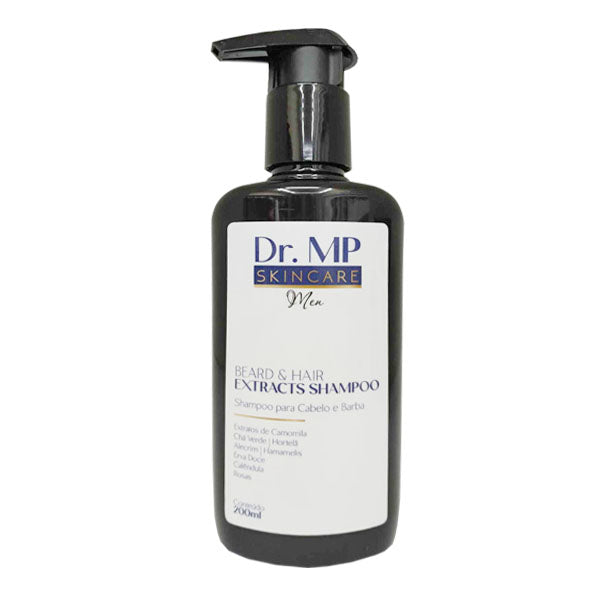 Shampoo para Cabelo e Barba  200ml - Beard & Hair Extracts Shampoo